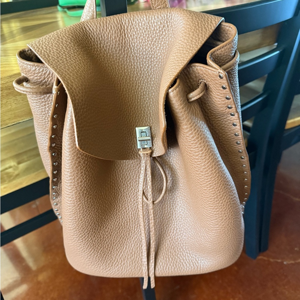 Rebecca Minkoff Tan Leather Backpack with Modern Design